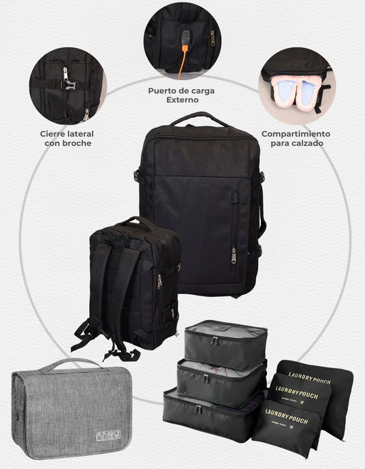 MORRAL VIRAL PREMIUM CON EXPANSIÓN + ORGANIZADOR POR 6 BOLSAS + NECESER